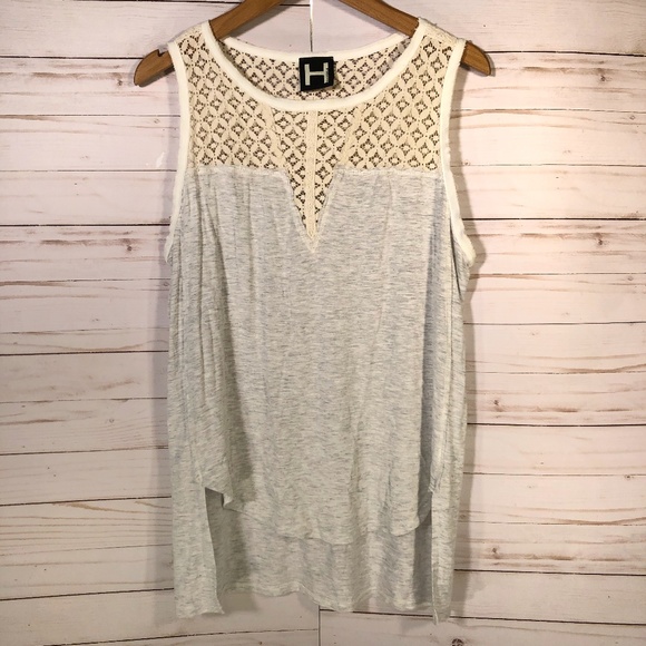 H by bordeaux Tops - (10/$40) H by Bordeaux | Jersey Lace Contrast Top